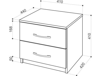 Ширина прикроватной тумбы стандарт